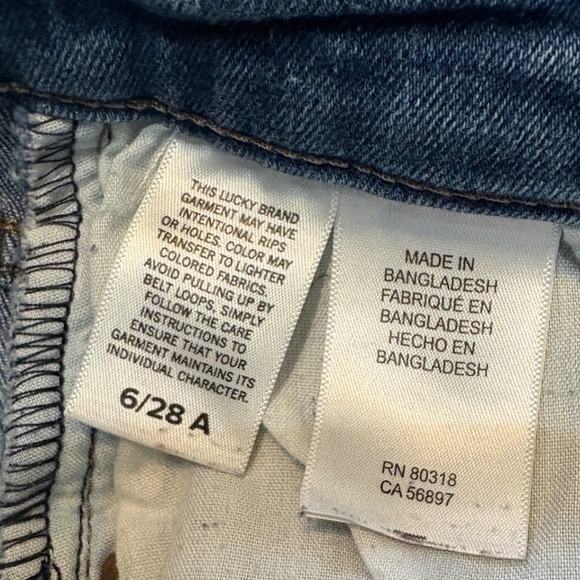 Lucky Brand Bridgette High Rise Skinny Ankle Jeans Blue Button Fly Size 6 28A - Picture 7 of 9